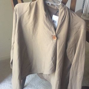 NWT tan/light brown sweater with button detail
